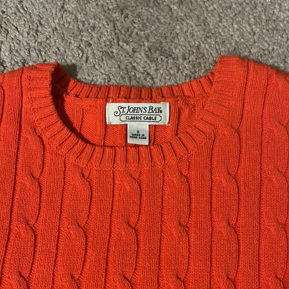Orange sweater, women’s size small, cable knit - Picture 2 of 2